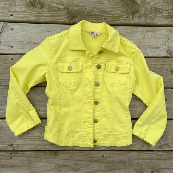 neon yellow denim shirt
